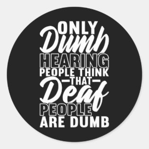 Sign Language Deaf Awareness 19  Classic Round Sticker