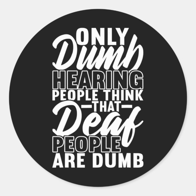 Sign Language Deaf Awareness 19  Classic Round Sticker (Front)