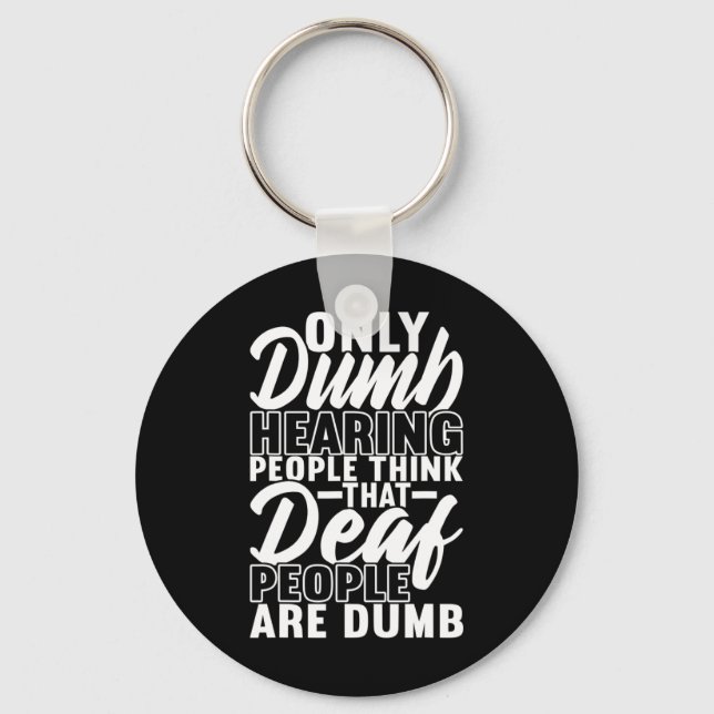 Sign Language Deaf Awareness 19  Key Ring (Front)