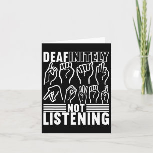 Sign Language Deaf Awareness 1 Card