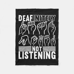 Sign Language Deaf Awareness 1 Fleece Blanket