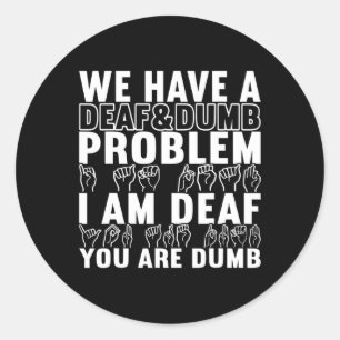Sign Language Deaf Awareness 20  Classic Round Sticker
