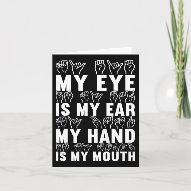 Sign Language Deaf Awareness 21  Card (Front)