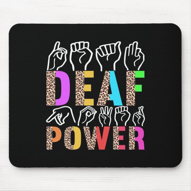 Sign Language Deaf Awareness 3  Mouse Pad (Front)