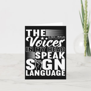 Sign Language Deaf Awareness 5 Card