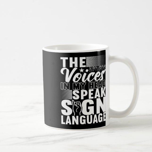 Sign Language Deaf Awareness 5  Coffee Mug (Right)