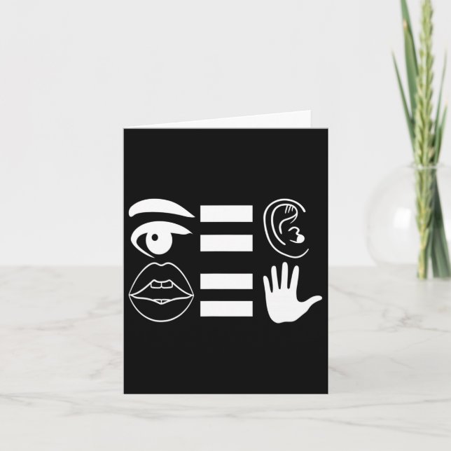 Sign Language Deaf Awareness 6  Card (Front)