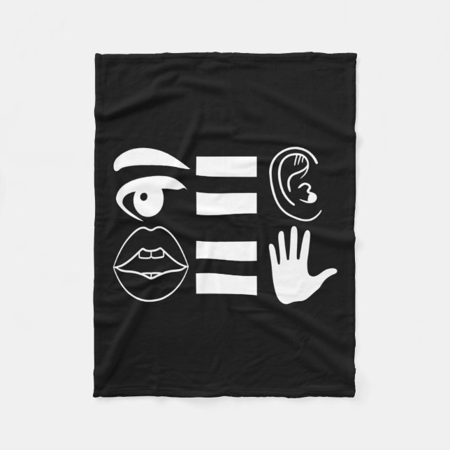 Sign Language Deaf Awareness 6  Fleece Blanket (Front)