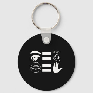 Sign Language Deaf Awareness 6 Key Ring