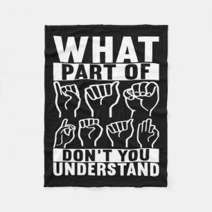 Sign Language Deaf Awareness 7 Fleece Blanket