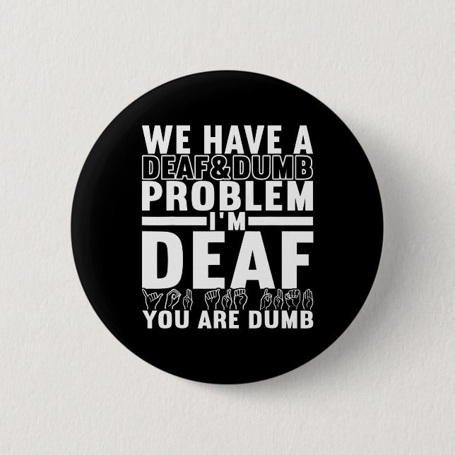Sign Language Deaf Awareness 8  6 Cm Round Badge (Front)