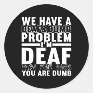 Sign Language Deaf Awareness 8  Classic Round Sticker