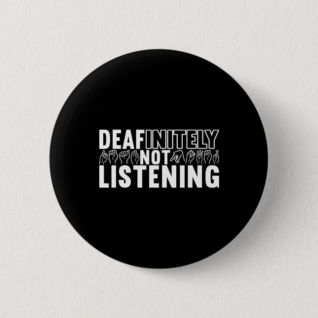 Sign Language Deaf Awareness 9  6 Cm Round Badge (Front)