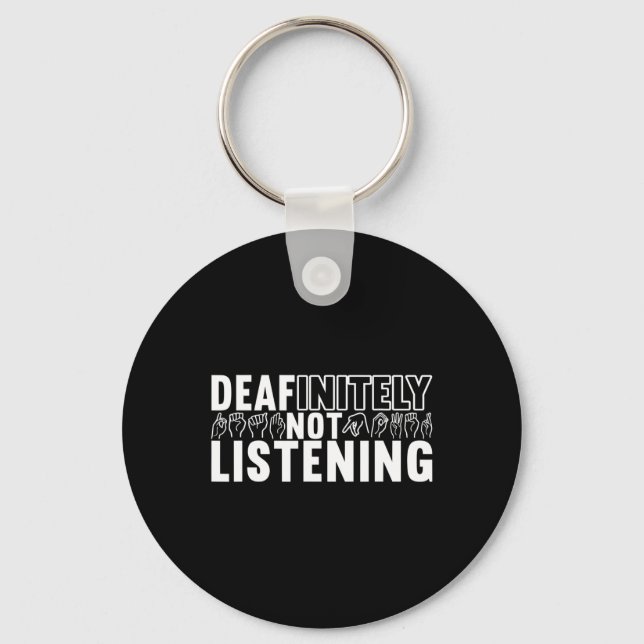 Sign Language Deaf Awareness 9  Key Ring (Front)
