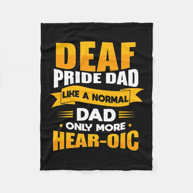 Sign Language Deaf Awareness Asl And Deaf Pride Da Fleece Blanket (Front)