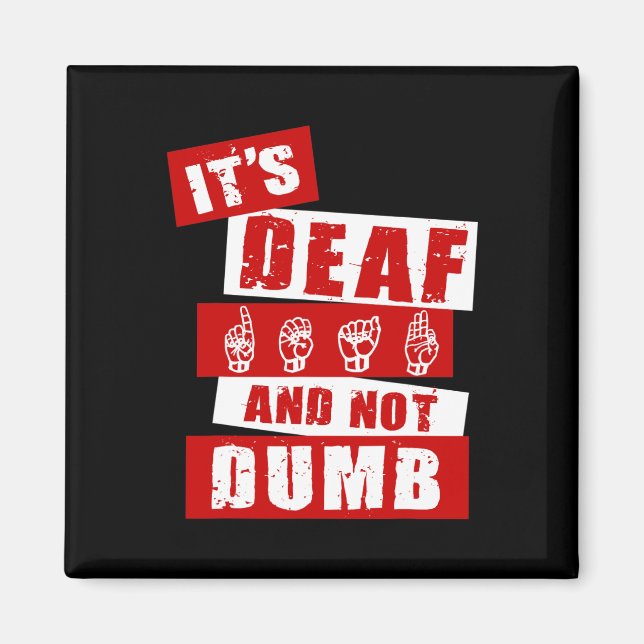 Sign Language Deaf Awareness Hand Talk ASL Lenguaj Magnet (Front)
