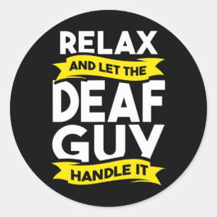 Sign Language Deaf Awareness Hearing Loss and ASL  Classic Round Sticker