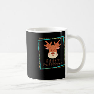 Sign Language Deaf Christmas Reindeer Deaf Asl Awa Coffee Mug