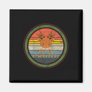 Sign Language Deaf Christmas Reindeer Deaf ASL awa Magnet