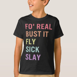 Sign Language Fo Real Bust It ASL Slang Tee Deaf A