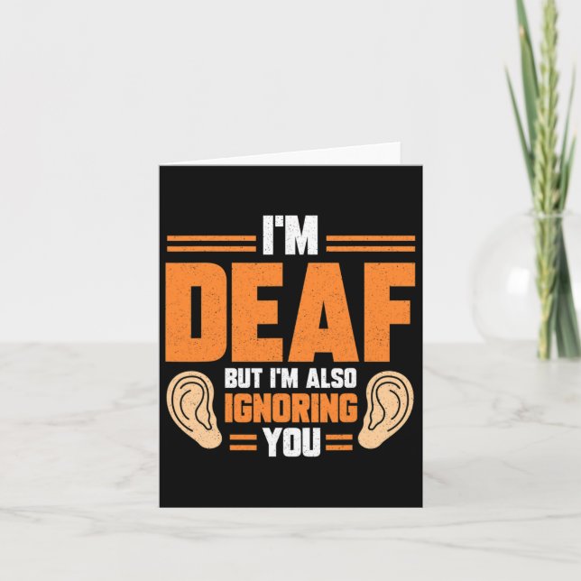 Sign Language Hand Interpreter Asl Deaf Awareness  Card (Front)