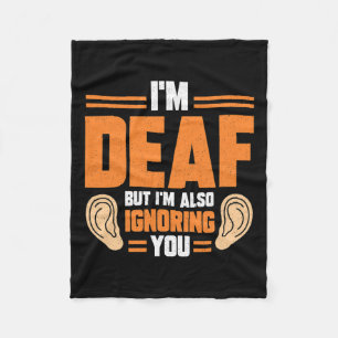 Sign Language Hand Interpreter Asl Deaf Awareness Fleece Blanket