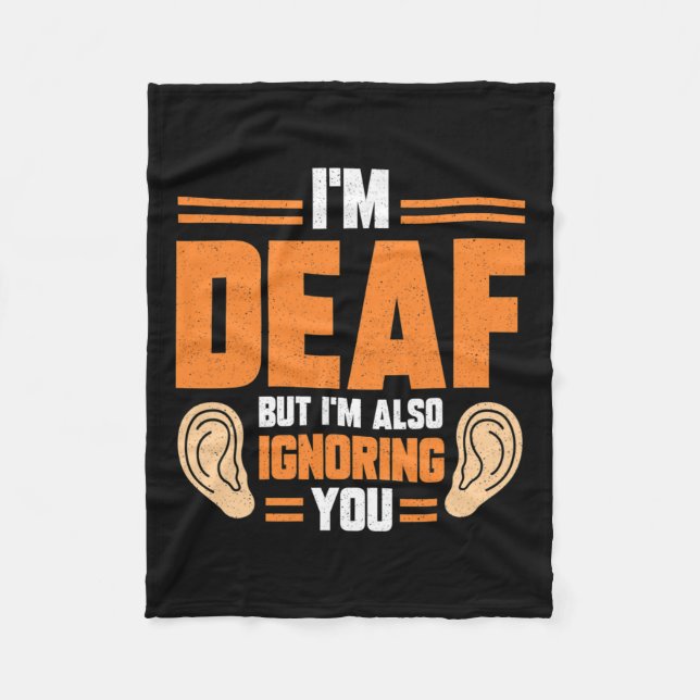Sign Language Hand Interpreter Asl Deaf Awareness  Fleece Blanket (Front)