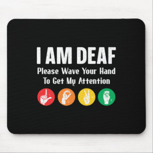 Sign Language Hand Interpreter Asl Deaf Awareness  Mouse Pad