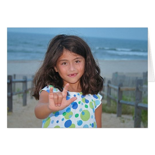 Sign Language I Love You Card