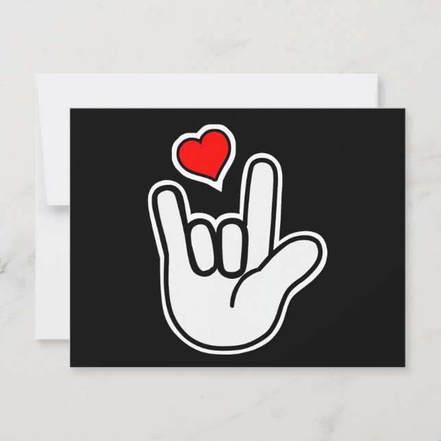Sign Language I Love You Sign (Front)