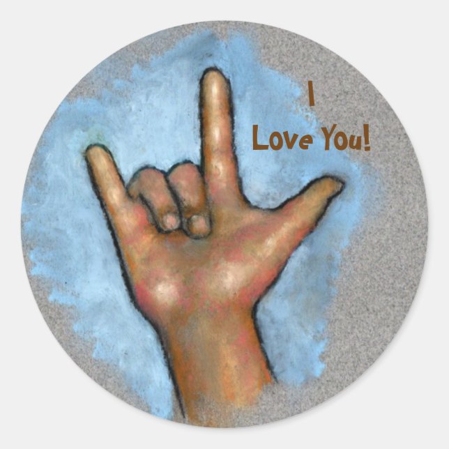 SIGN LANGUAGE: I LOVE YOU: STICKERS (Front)