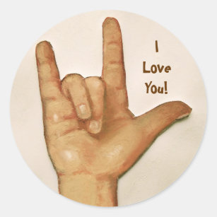 I Love You Sign Language Stickers Zazzle Au