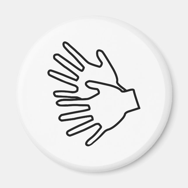 sign language icon magnet (Front)