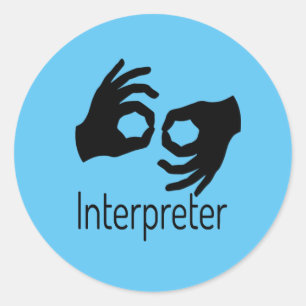 Sign Language Interpreter Classic Round Sticker