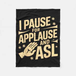 Sign language interpreter job deafness interpret fleece blanket