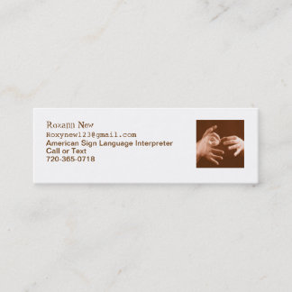 Sign Language Interpreter Mini Business Card