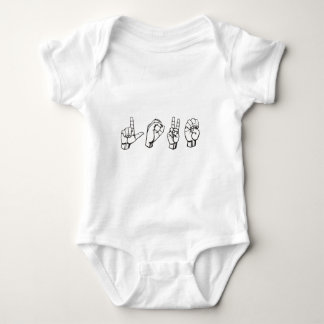 sign language L, 431px-Sign_language_O.svg, 257... Baby Bodysuit