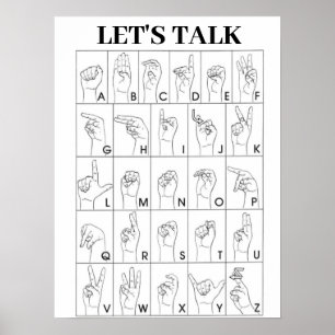 SIGN LANGUAGE LET'S TALK poster