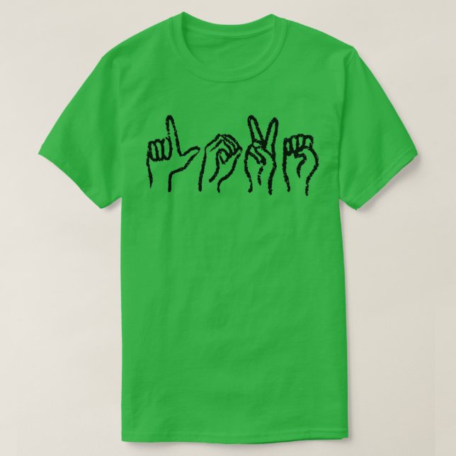 Sign Language Love 7 T-Shirt (Design Front)