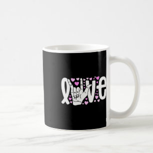 Sign Language Love Asl Be Kind Deaf Awareness Coffee Mug
