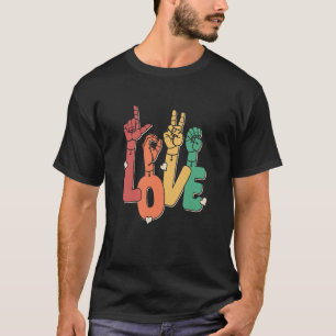 Sign Language Love ASL Deaf Hearing Impaired Inter T-Shirt
