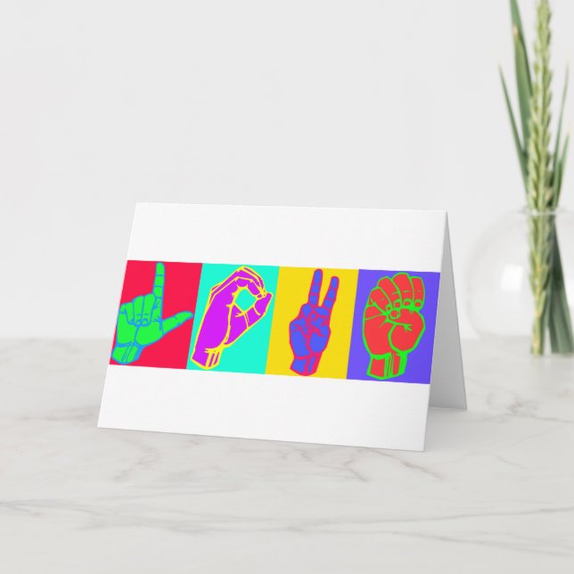 Sign Language LOVE Holiday Card (Front)