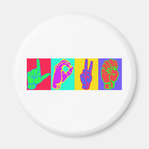 Sign Language LOVE Magnet