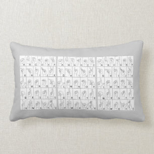 Sign Language Lumbar Cushion