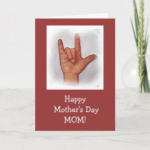 SIGN LANGUAGE MOTHER'S DAY CARD