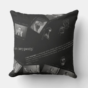 Sign Language Photogram Cushion