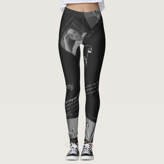 Sign Language Photogram Leggings (Front)