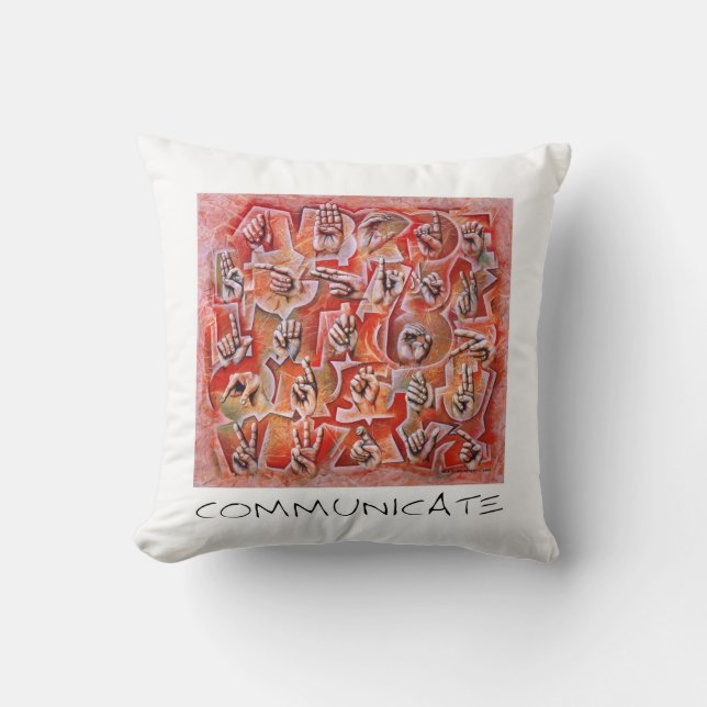Sign Language Pillow (Front)