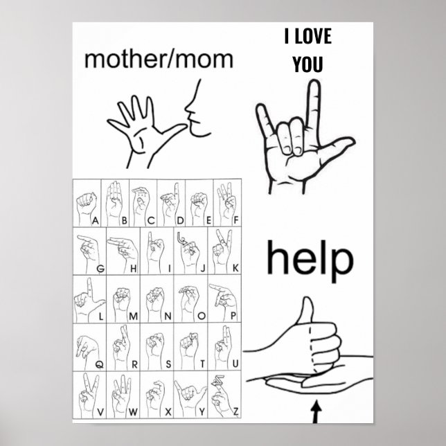 SIGN LANGUAGE poster (Front)