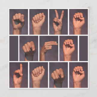 Sign Language Save the Date Invitation
